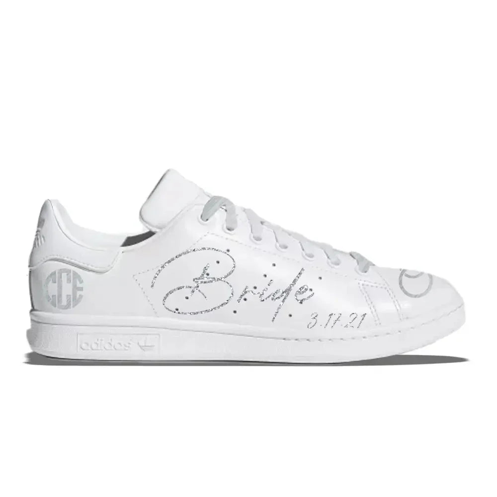 Custom Bridal Black Sneakers
