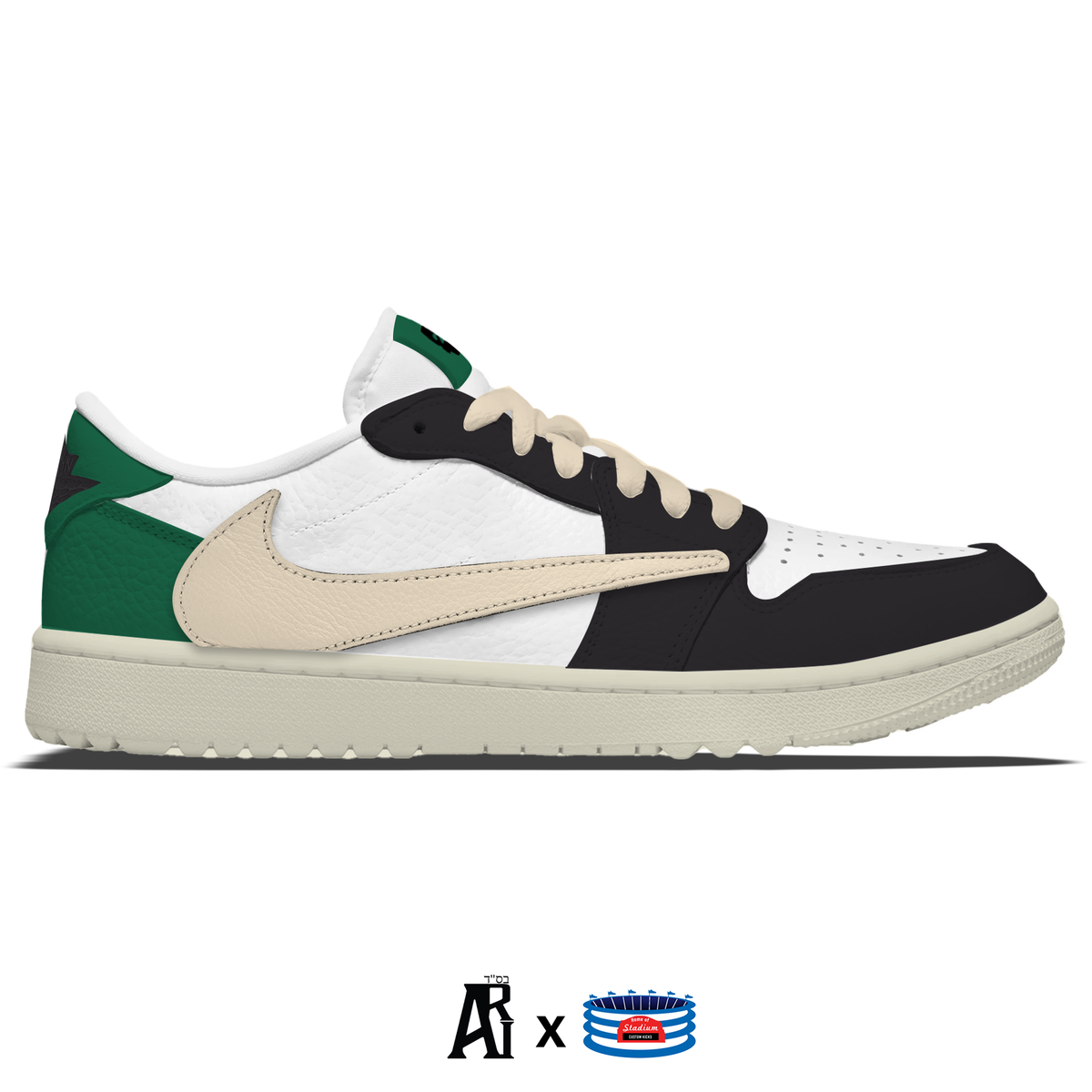 "Pine Green" Jordan 1 Golf Shoes Stadium Custom Kicks