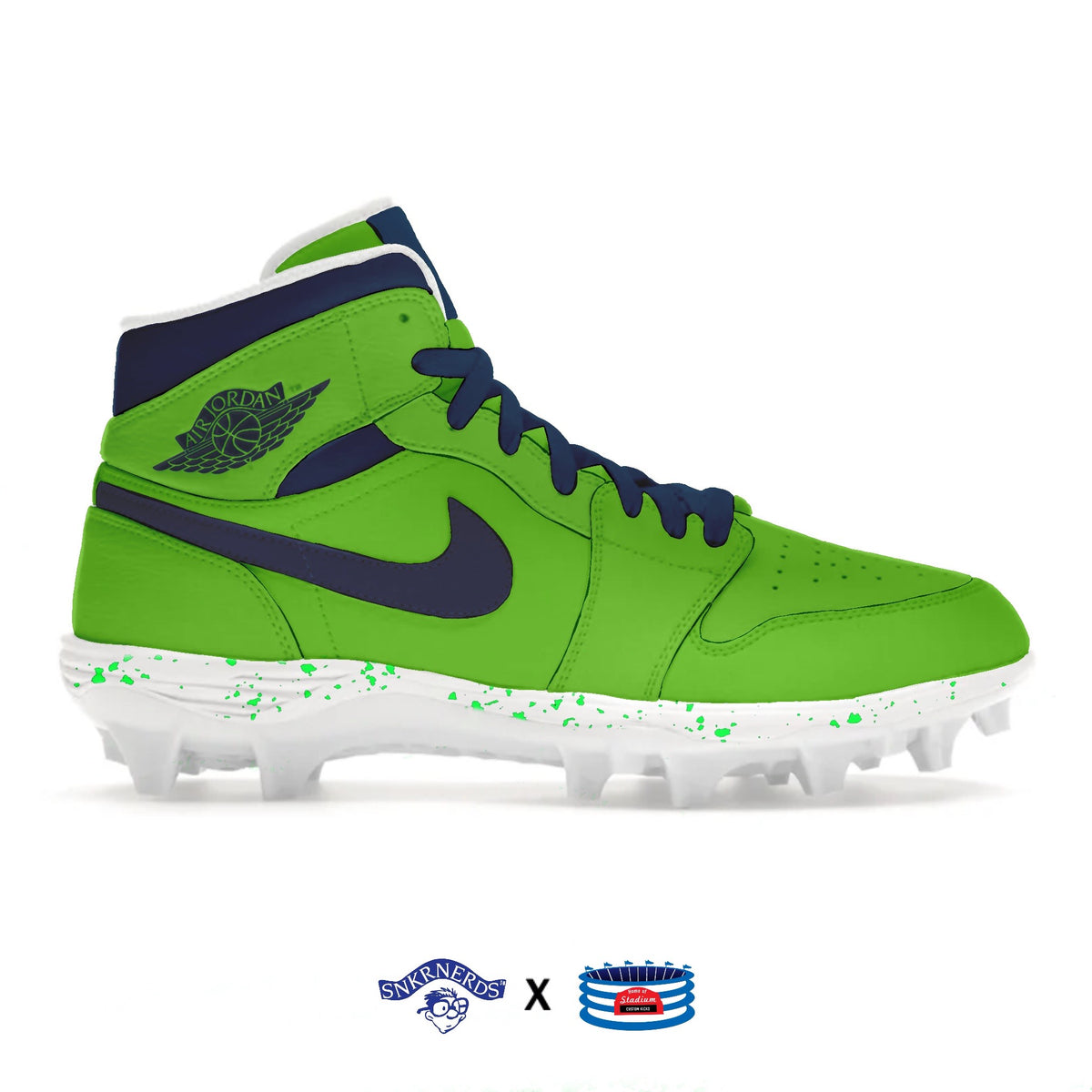 Seattle Jordan 1 Td Cleats Stadium Custom Kicks 8393