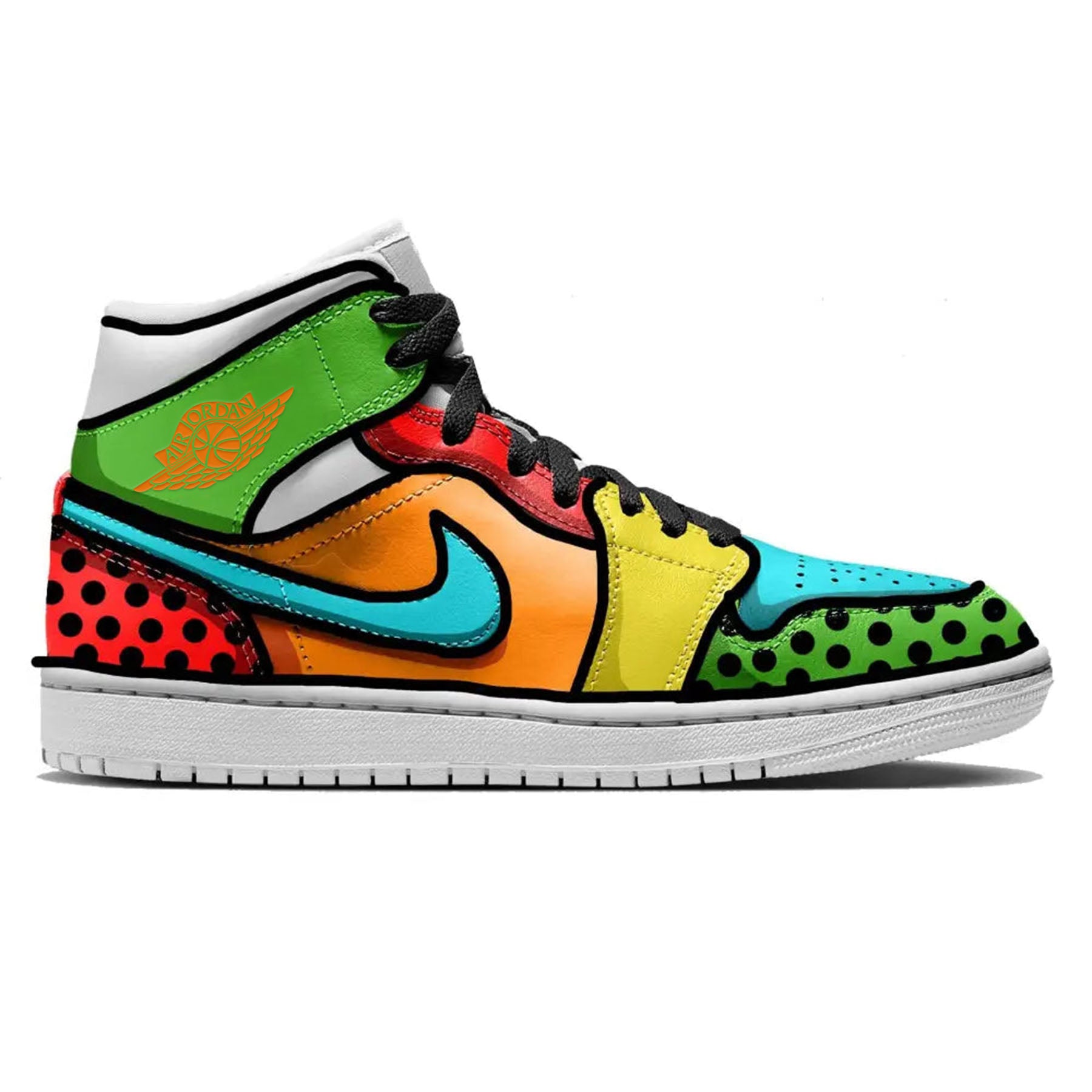 Comic Book Jordan 1 Mid | Stadium Custom Kicks