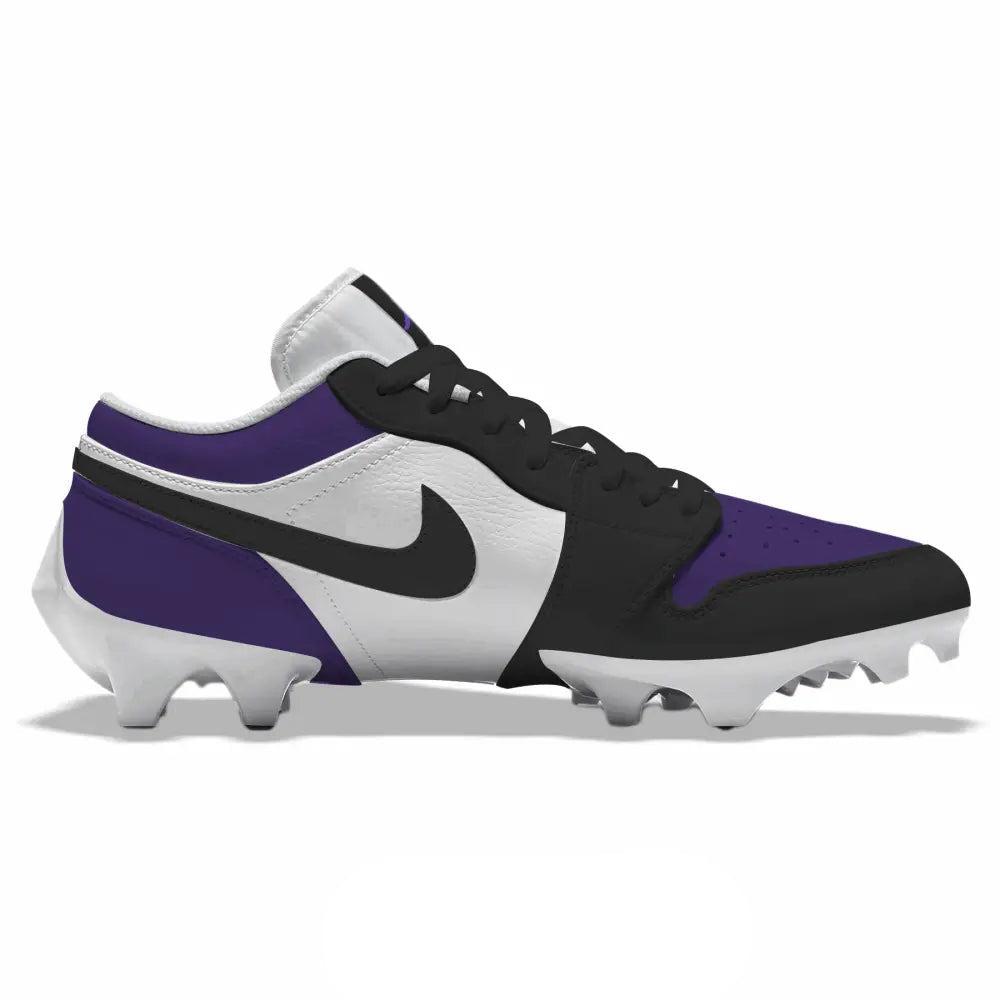 Court Purple” Jordan 1 Vapor Edge Low Cleats – Stadium Custom Kicks Court Purple” Jordan 1 Vapor Edge Low Cleats – Stadium Custom Kicks