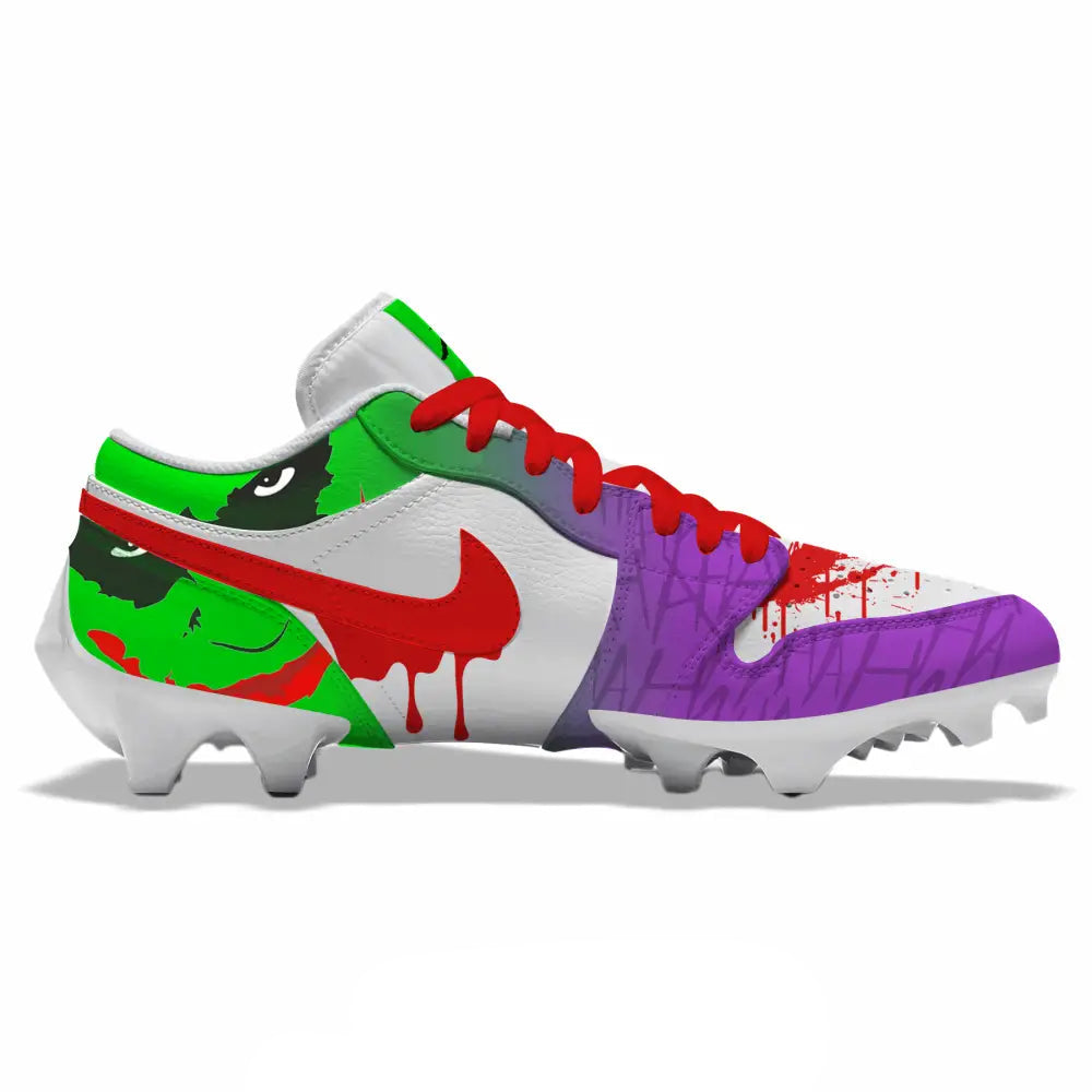 Joker” Jordan 1 Vapor Edge Low Cleats – Stadium Custom Kicks Joker” Jordan 1 Vapor Edge Low Cleats – Stadium Custom Kicks