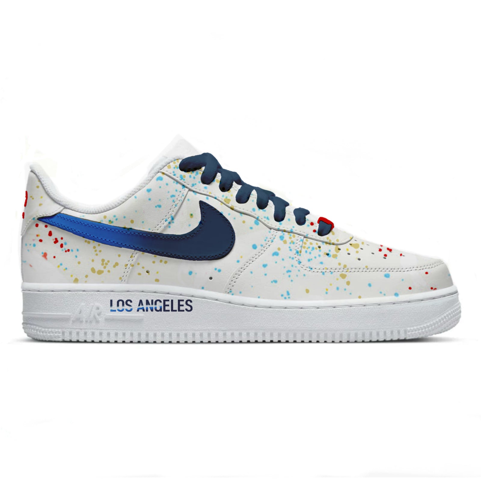Size‎ 8.5 - Nike Air Force 1 \'07 LV8 Paint Splatter Nike Air Force 1 LV8 White Splatter On Feet Sneaker Review  main image 2