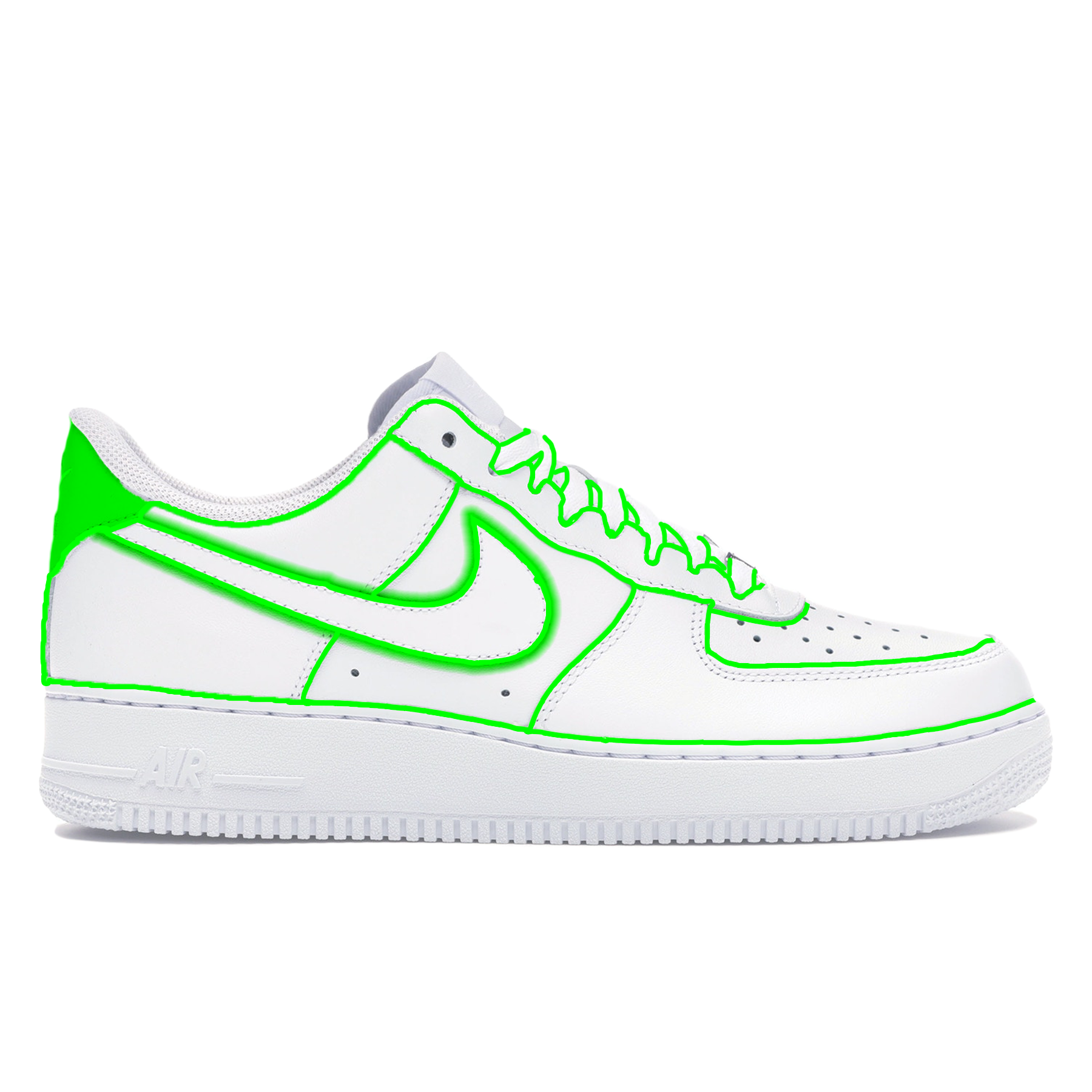 Nike Sneaker Lime Green And Pink Air Force Neon Lines