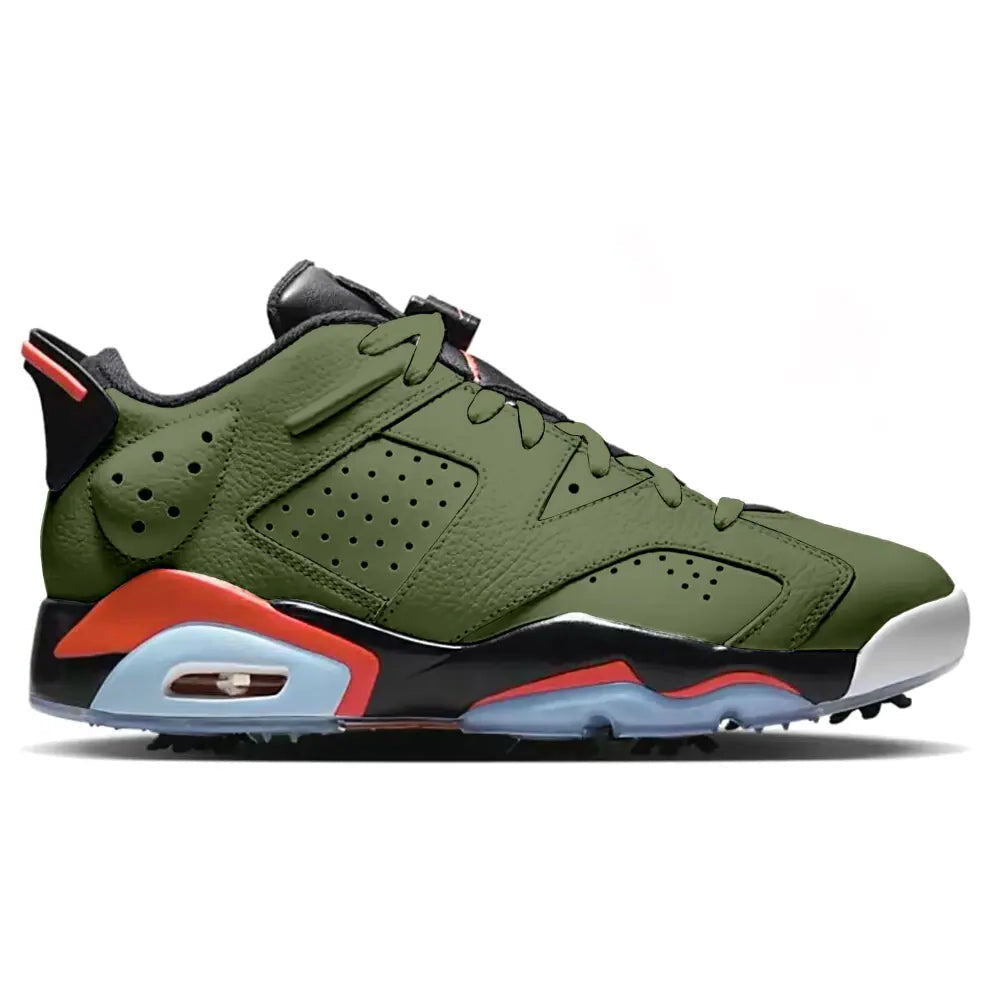 Olive Jordan Retro 6 G Golf | Stadium Custom Kicks Olive Jordan Retro 6 G Golf | Stadium Custom Kicks