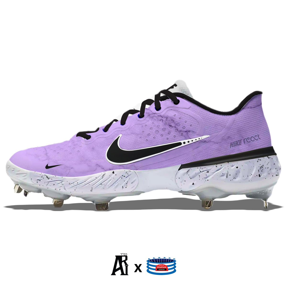 Purple and gold shops baseball cleats