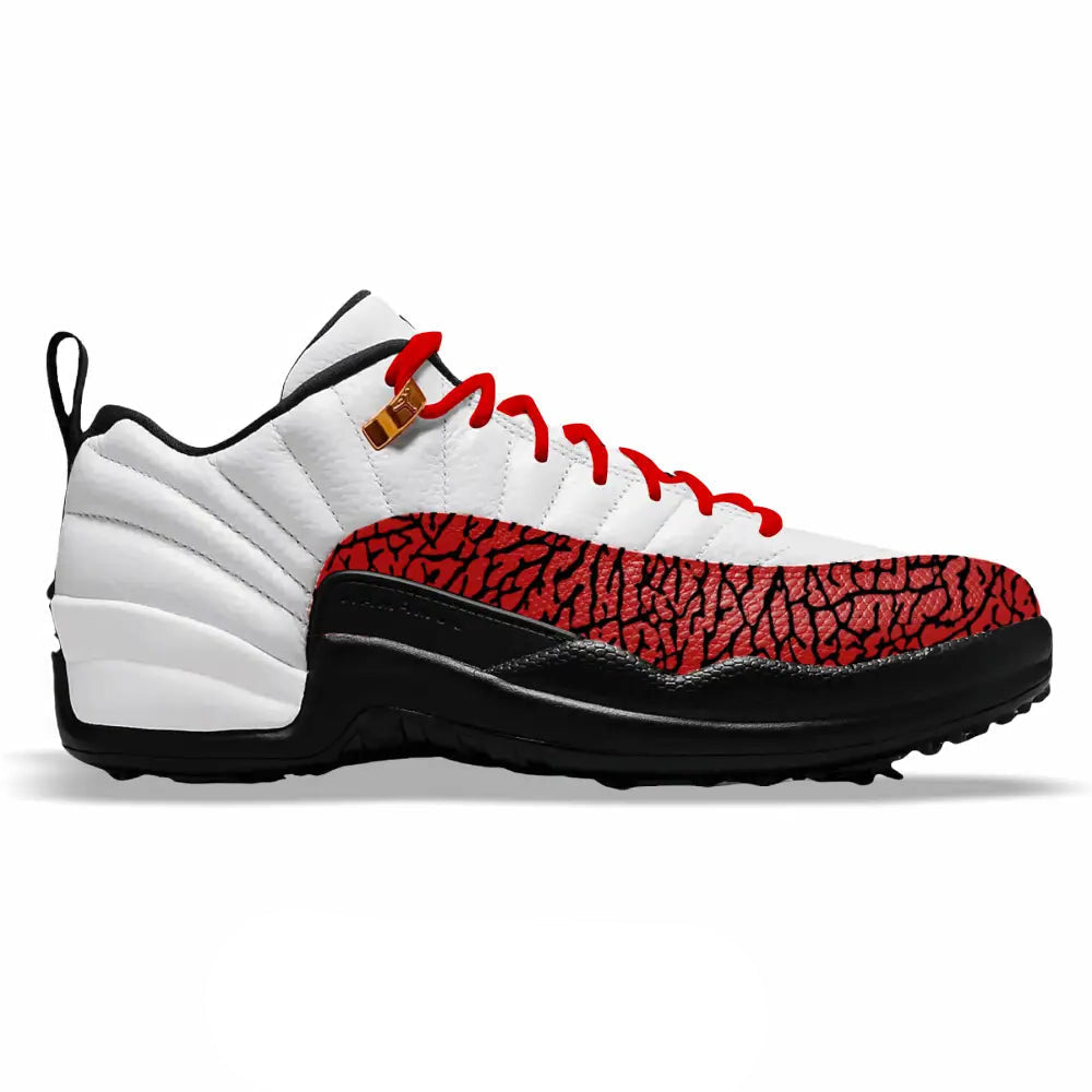 Red Elephant Jordan 12 Retro Golf | Stadium Custom Kicks Red Elephant Jordan 12 Retro Golf | Stadium Custom Kicks