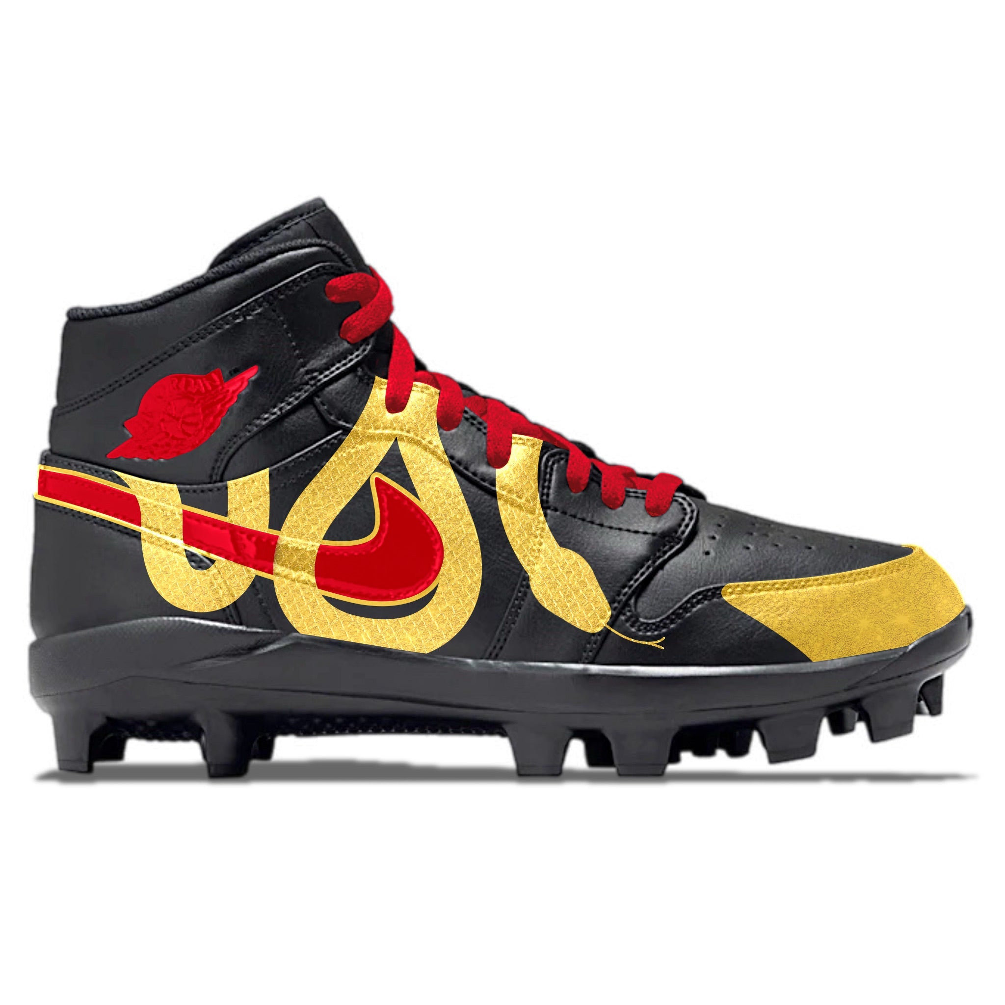 Air Jordan 1 Retro MCS \'Game Royal\' Football Cleats Size 9 Jordan 1 Retro MCS Men main image 3