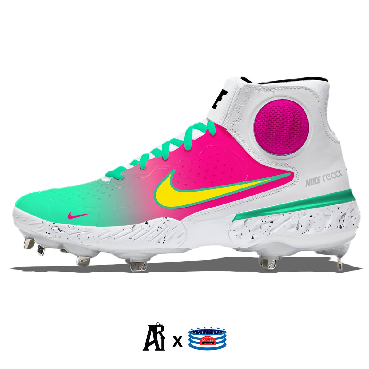 San Diego Nike Alpha Huarache Elite 3 Mid Cleats Stadium Custom Kicks