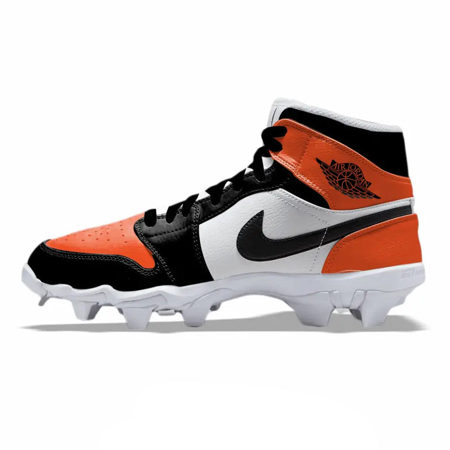 Nike Black, White, and Orange High-Top Cleats Nike Hypervenom Phantom FG White Orange ACC Football Soccer  main image 2