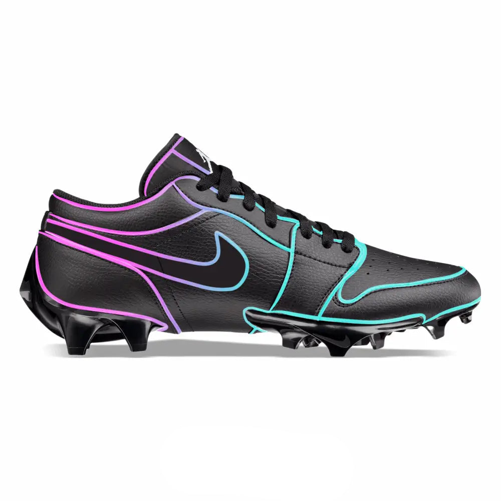 Vice Nights” Jordan 1 Vapor Edge Low Cleats - Stadium – Stadium Vice Nights” Jordan 1 Vapor Edge Low Cleats - Stadium – Stadium