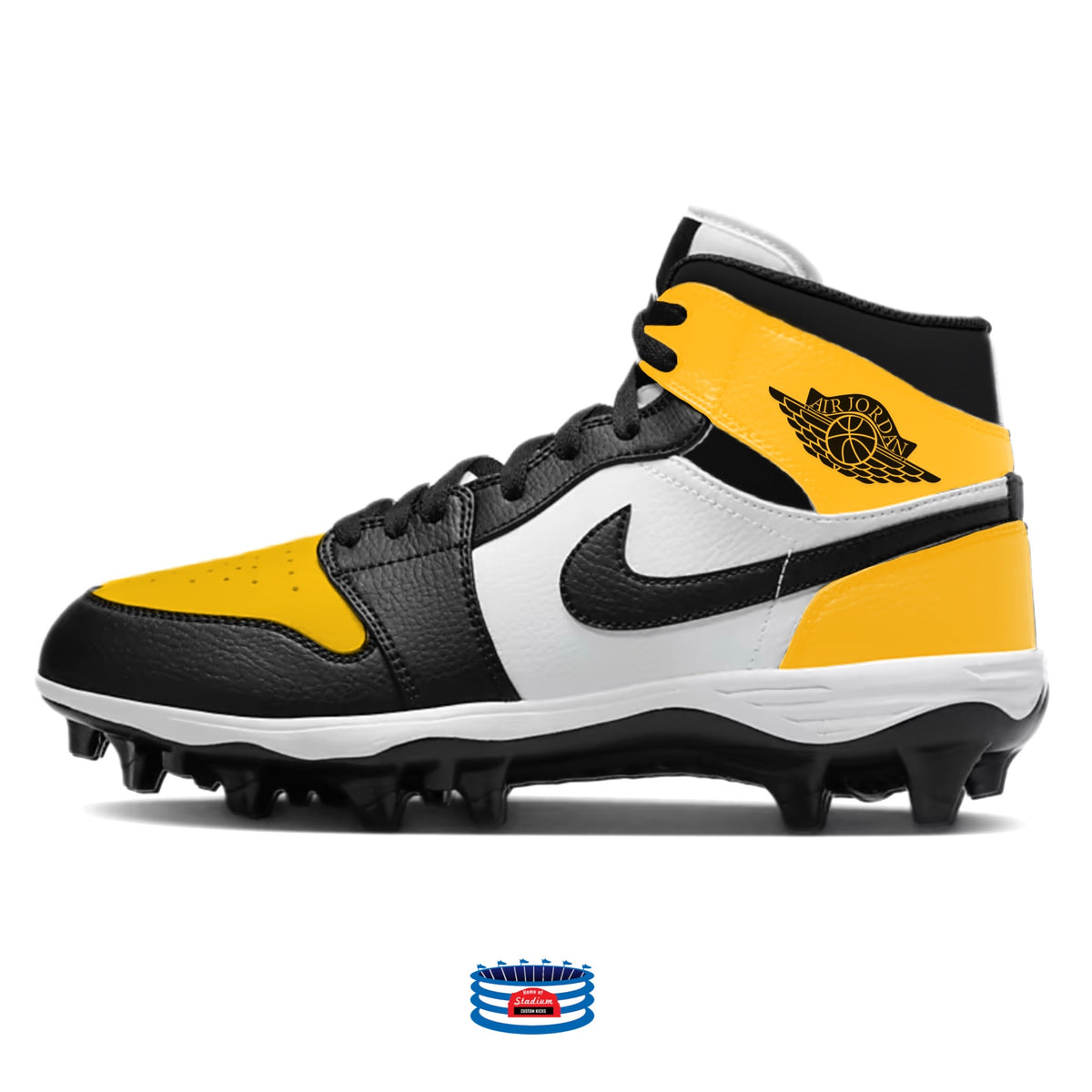 Taxi Jordan 12 Retro Cleats – Stadium Custom Kicks