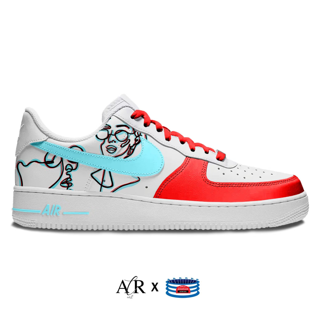 pijn doen Verdeel accu 3D Line Art" Nike Air Force 1 Low Shoes – Stadium Custom Kicks