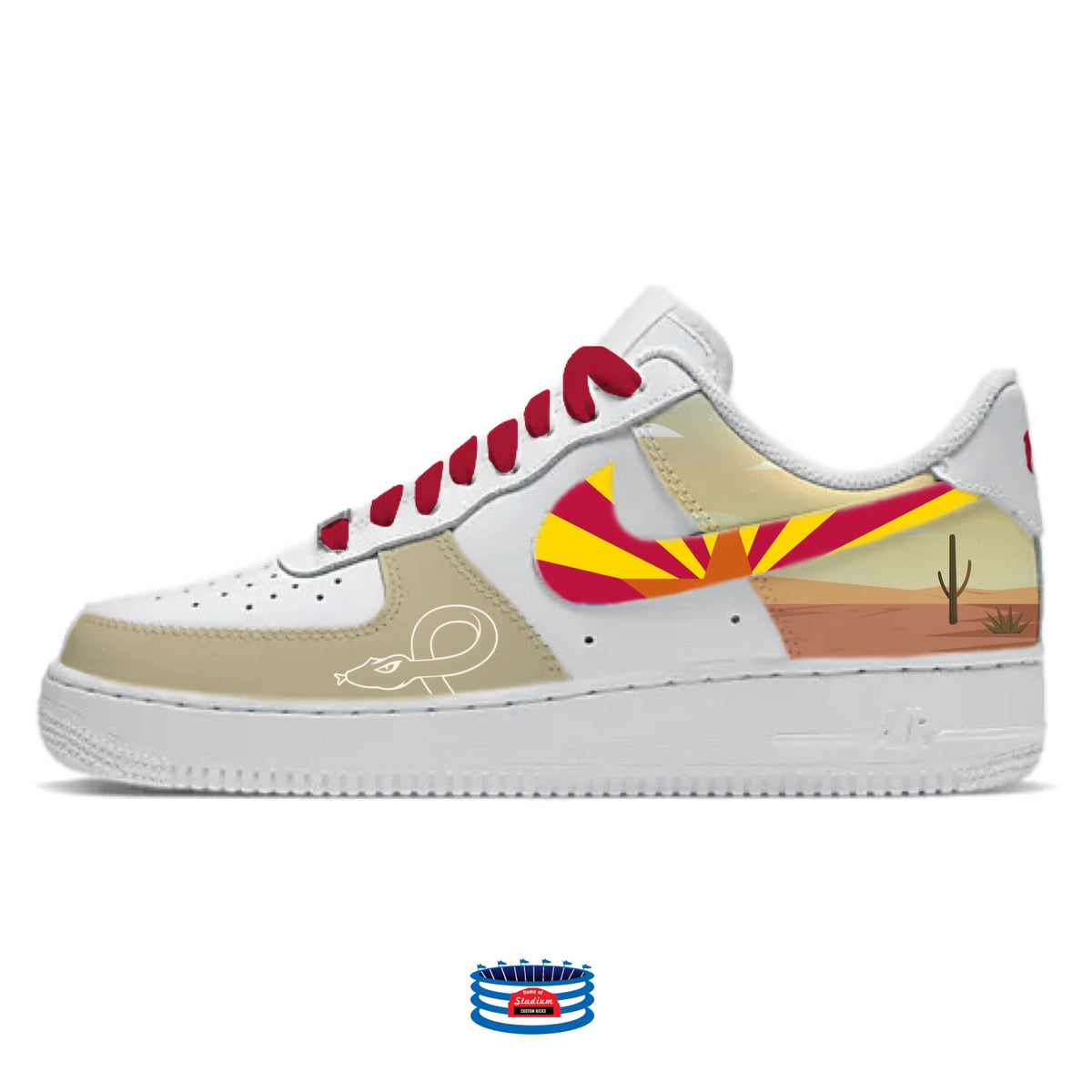 Arizona Nike Air Force 1 Low Shoes – Stadium Custom Kicks