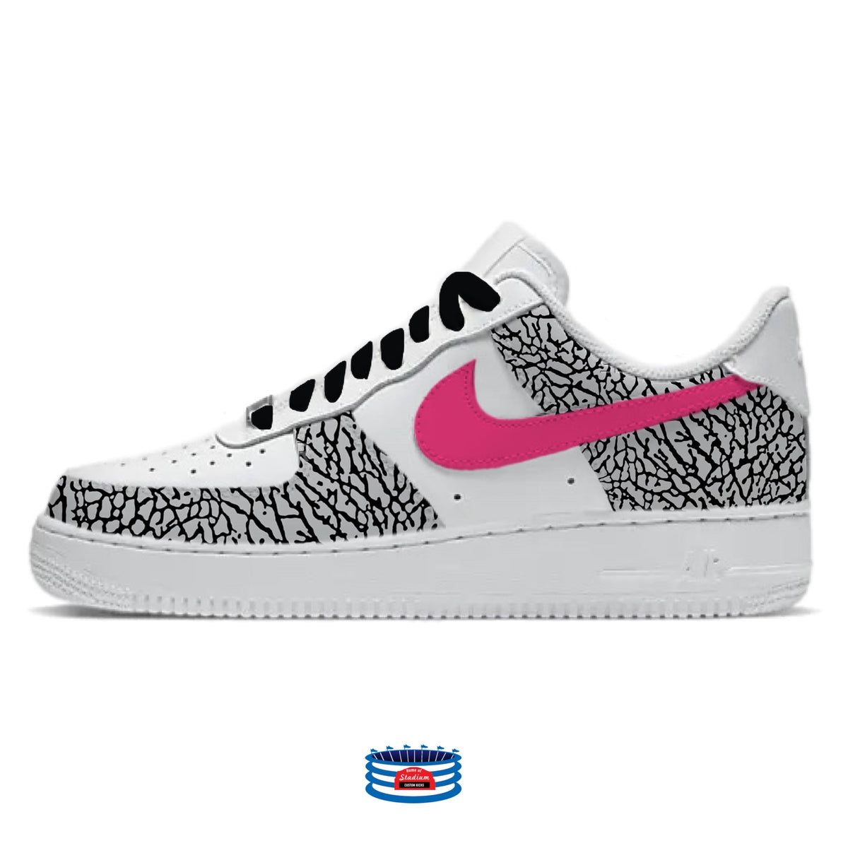 Pink outlets Animal print custom Air Force 1