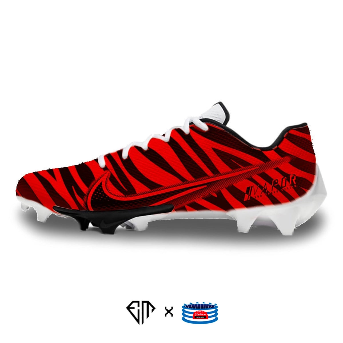 Red Zebra" Edge Speed 360 Cleats – Stadium Custom
