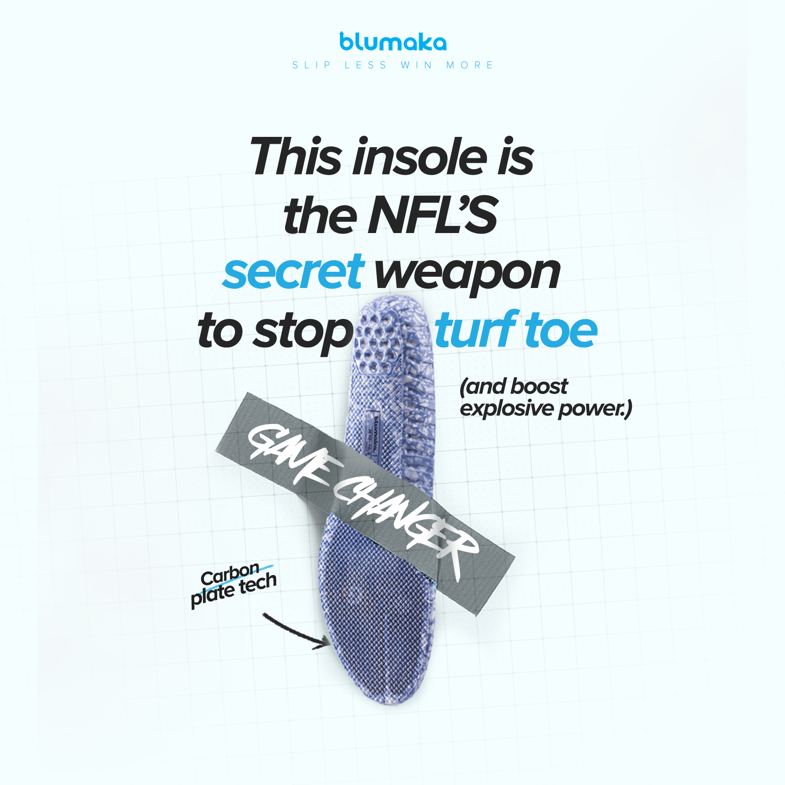 Blumaka NonSlip Carbon Elite Insole