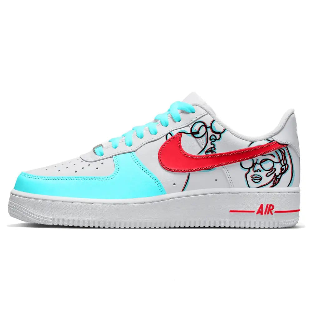 ’3D Line Art’ Nike Air Force 1 Low Shoes - Sneakers