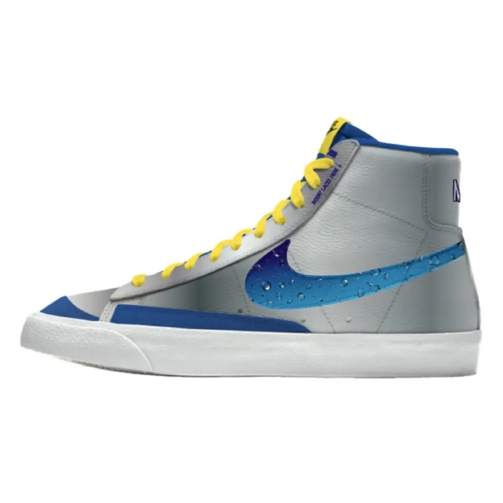 Gray and blue Nike Blazer high-top sneaker from the 90s Snack Pack Nike Blazer Mid Shoes