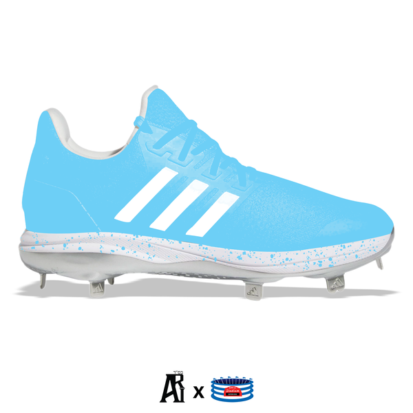 Blue metal fashion cleats