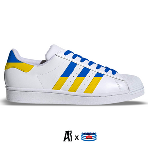 "Ukraine Strong" Adidas Superstar Shoes- Size 9.5 Men's