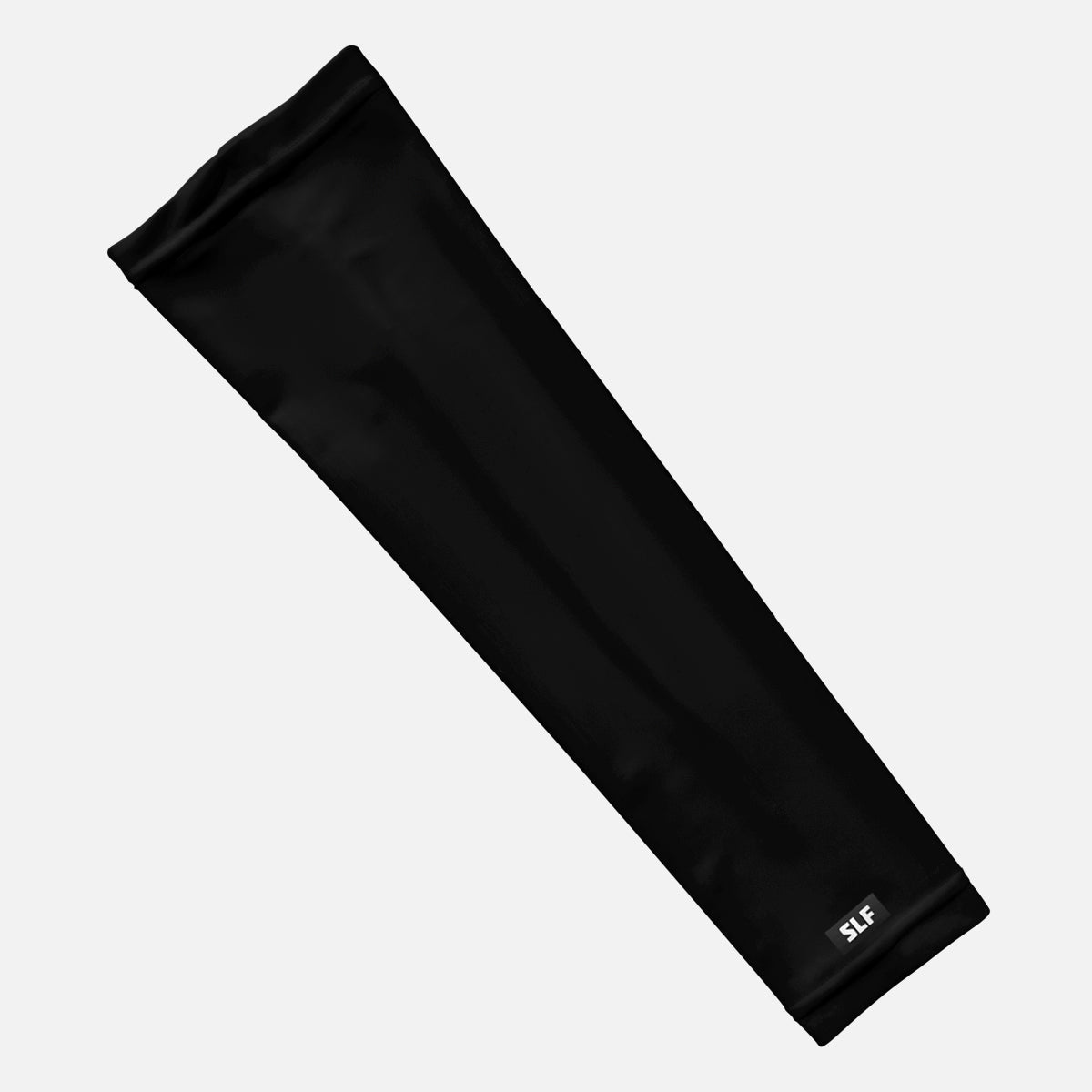 Black arm sleeve with 'SLF' branding on a white background