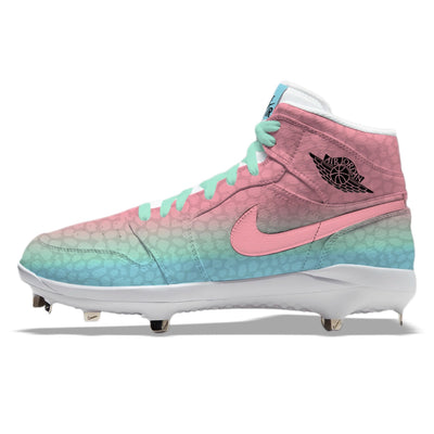"Cotton Candy Grinch" Jordan 1 Retro Cleats