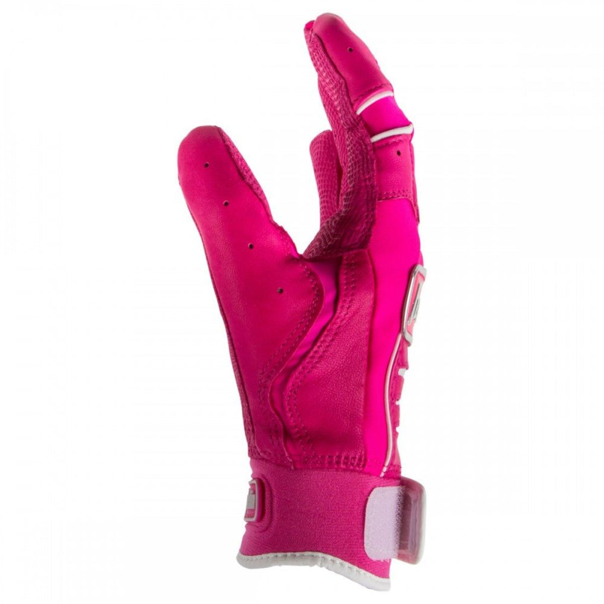 Pink glove on a white background