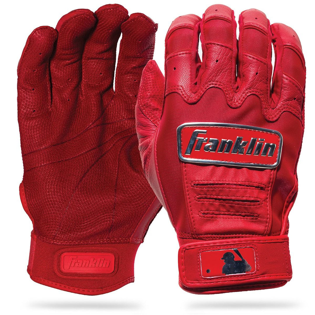 Red baseball glove with Franklin logo on a white background