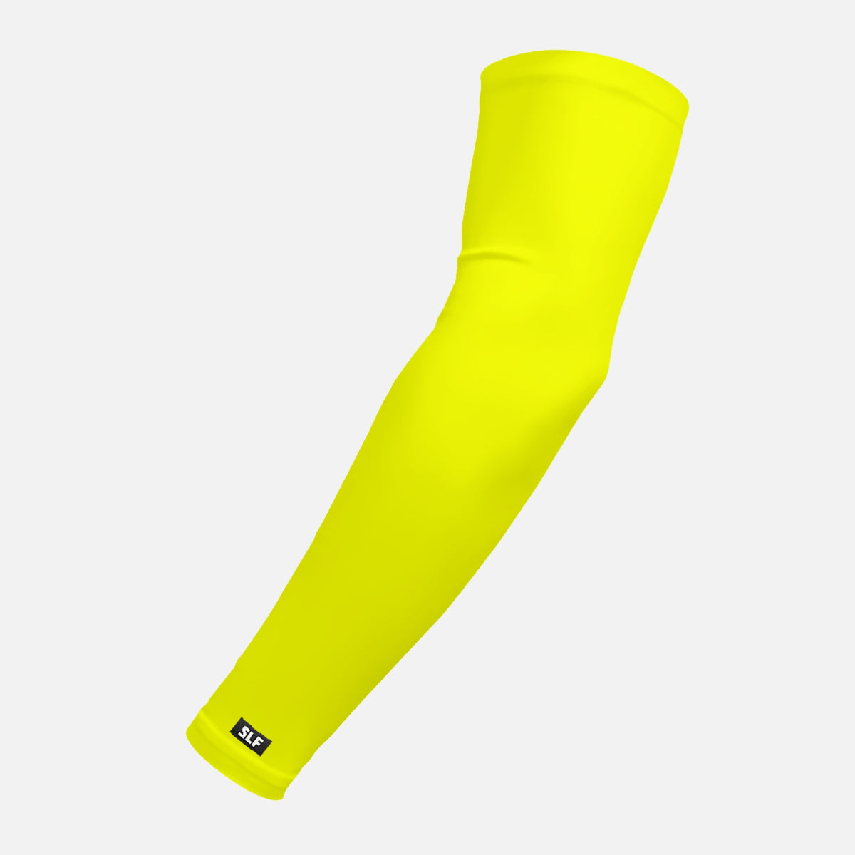 Neon yellow arm sleeve on a light gray background