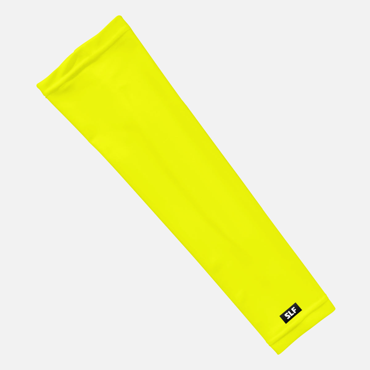Yellow arm sleeve with a brand logo on a white background