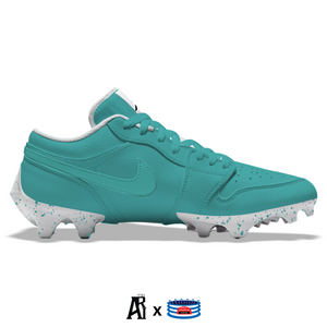 "Miami Color Rush” Jordan 1 Vapor Edge Low Cleats