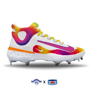 "Tie Dye" Nike Alpha Huarache Elite 4 Mid Cleats