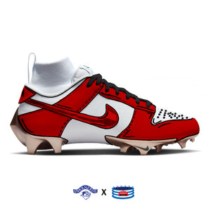 "University Red Sketch" Nike Vapor Edge Dunk Cleats