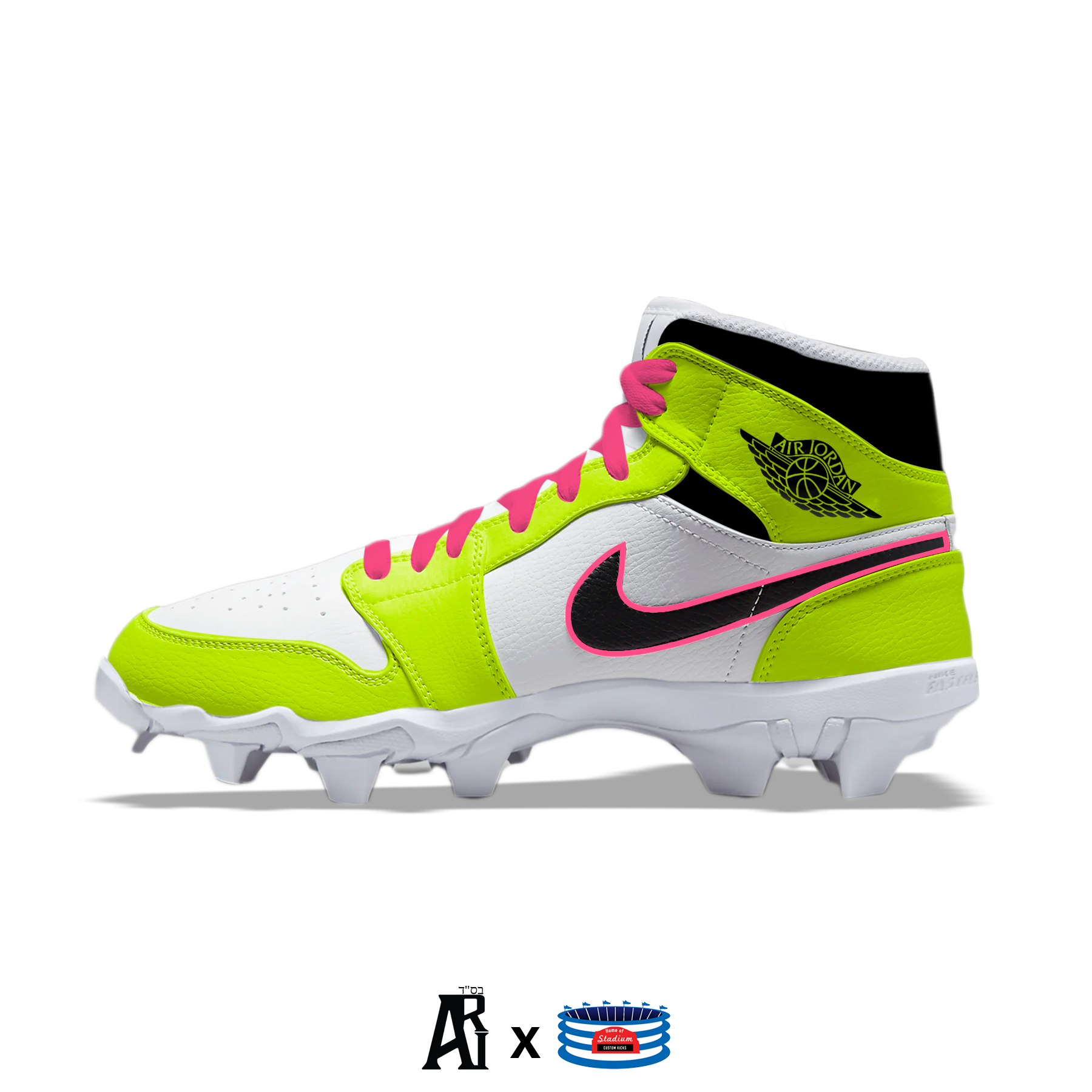 Volt Jordan 1 Kids Multisport Cleats Stadium Custom Kicks