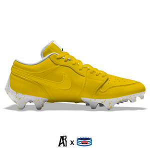 Yellow Color Rush Jordan 1 Vapor Edge Low Cleats Stadium Custom Kicks