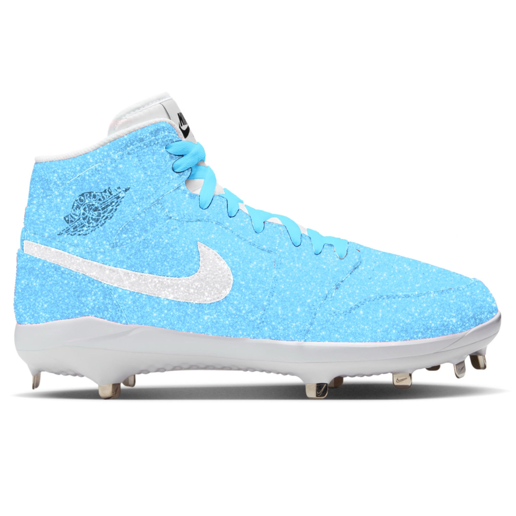 light blue softball cleats