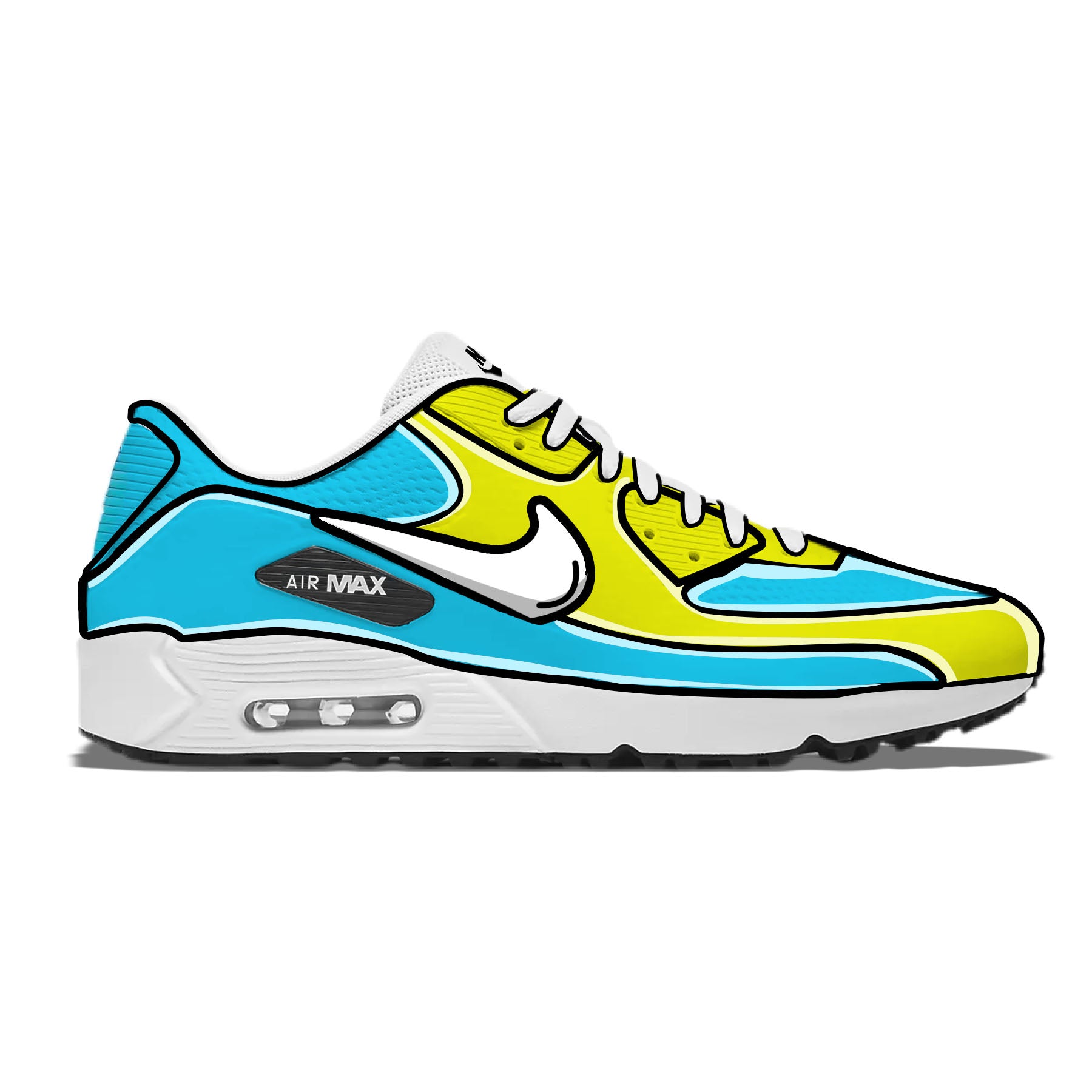 ’Cartoon’ Nike Air Max 90 G Golf Shoes - Sneakers