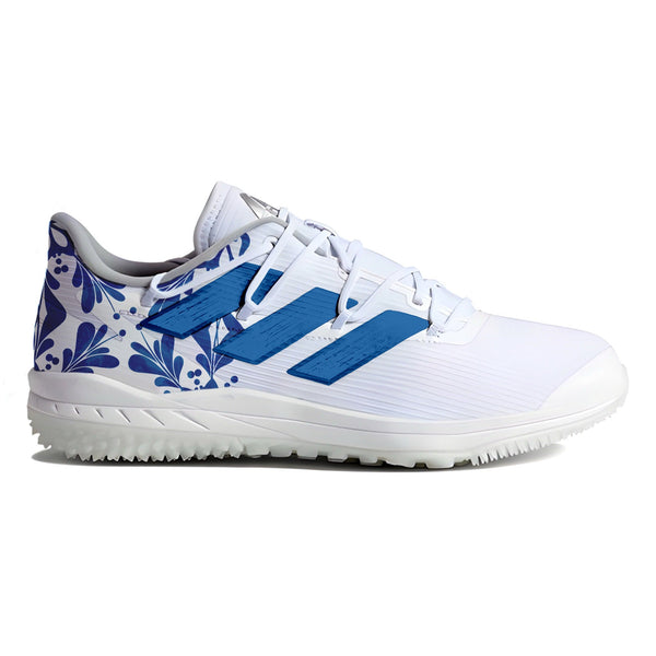 azu Blue Porcelain Adidas Adizero Afterburner 8 Turf | Stadium Custom