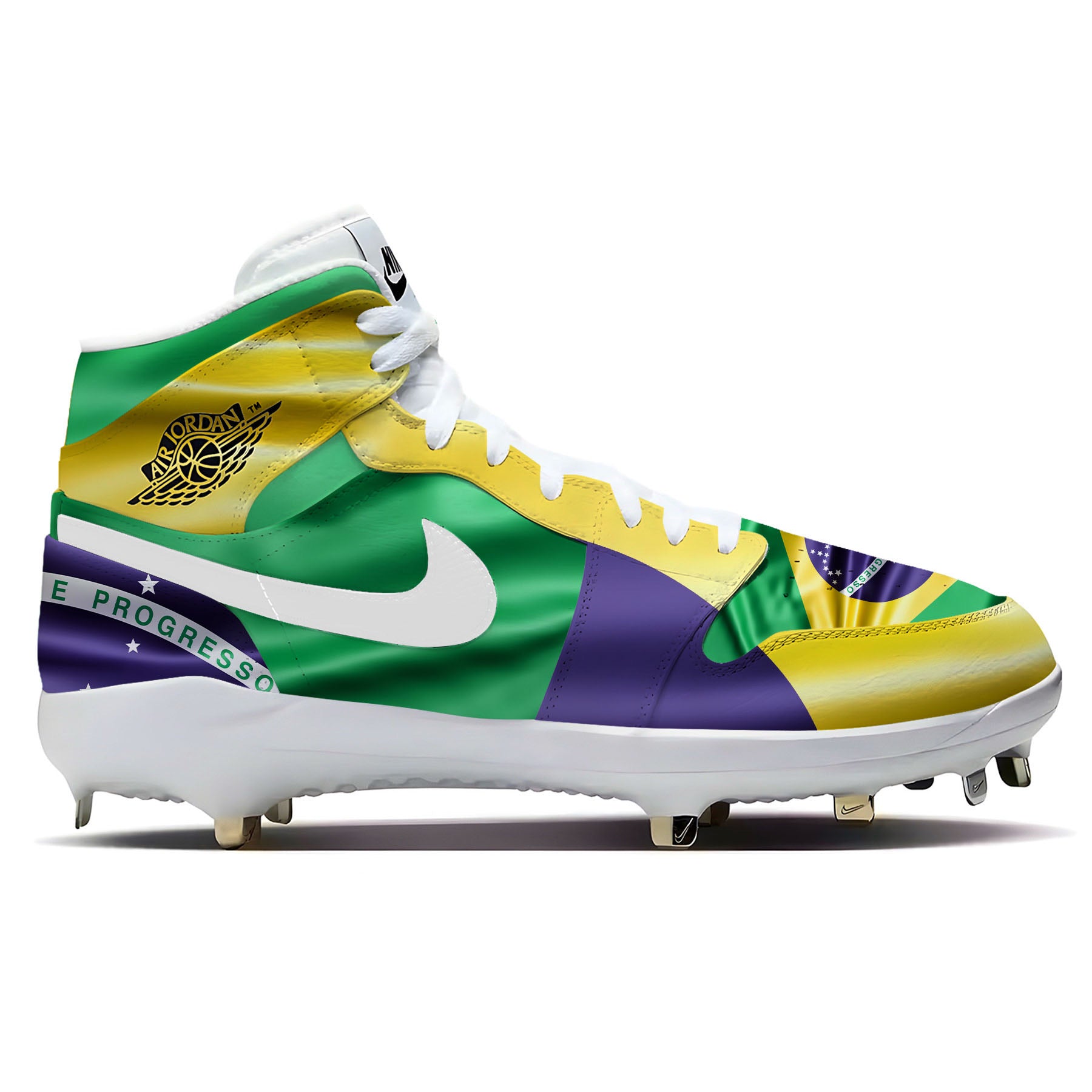 Brazil Waving Flag Jordan 1 Retro | Stadium Custom Kicks