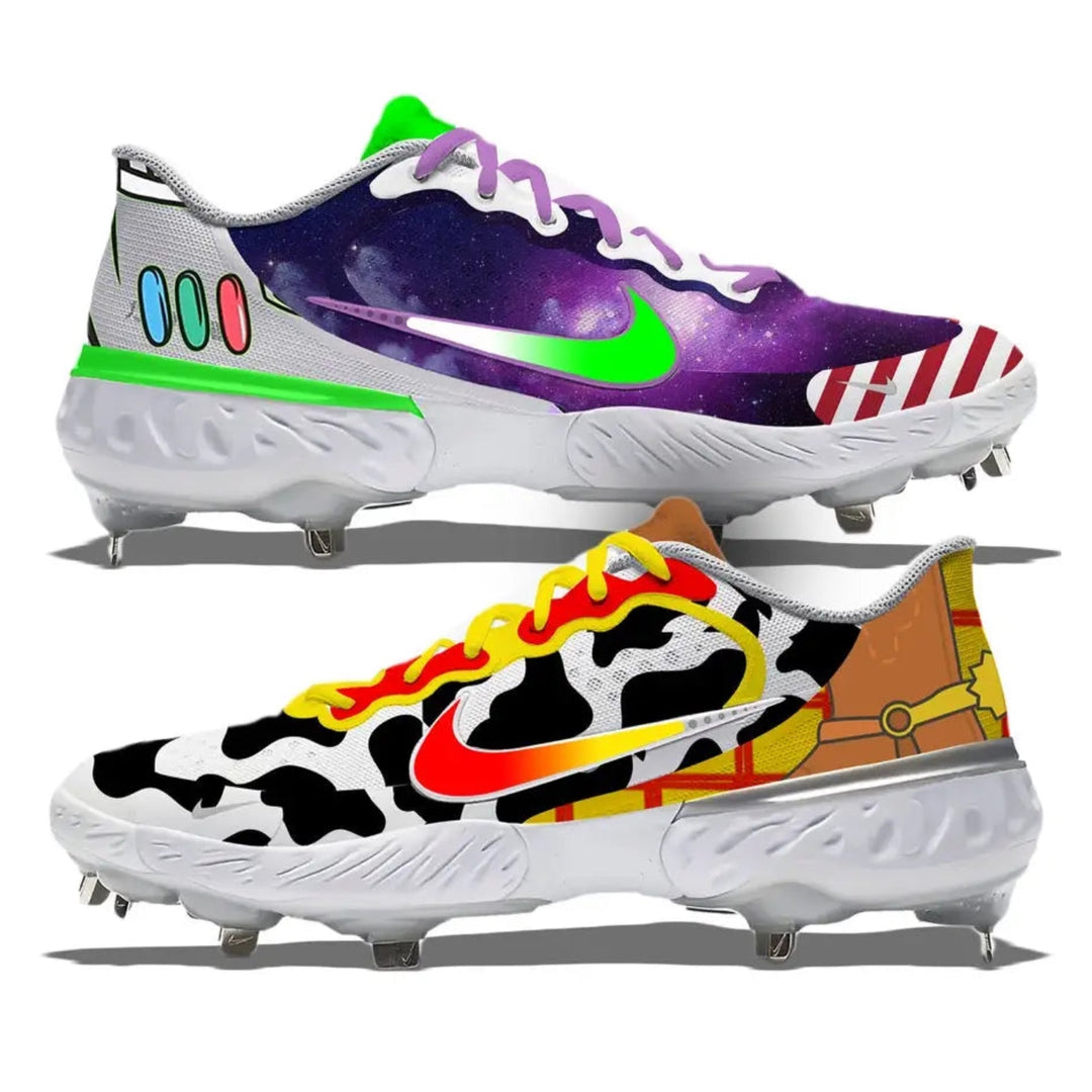 Toy Story-themed baseball cleats in Nike Alpha Huarache Elite 3 Low Cleats collection