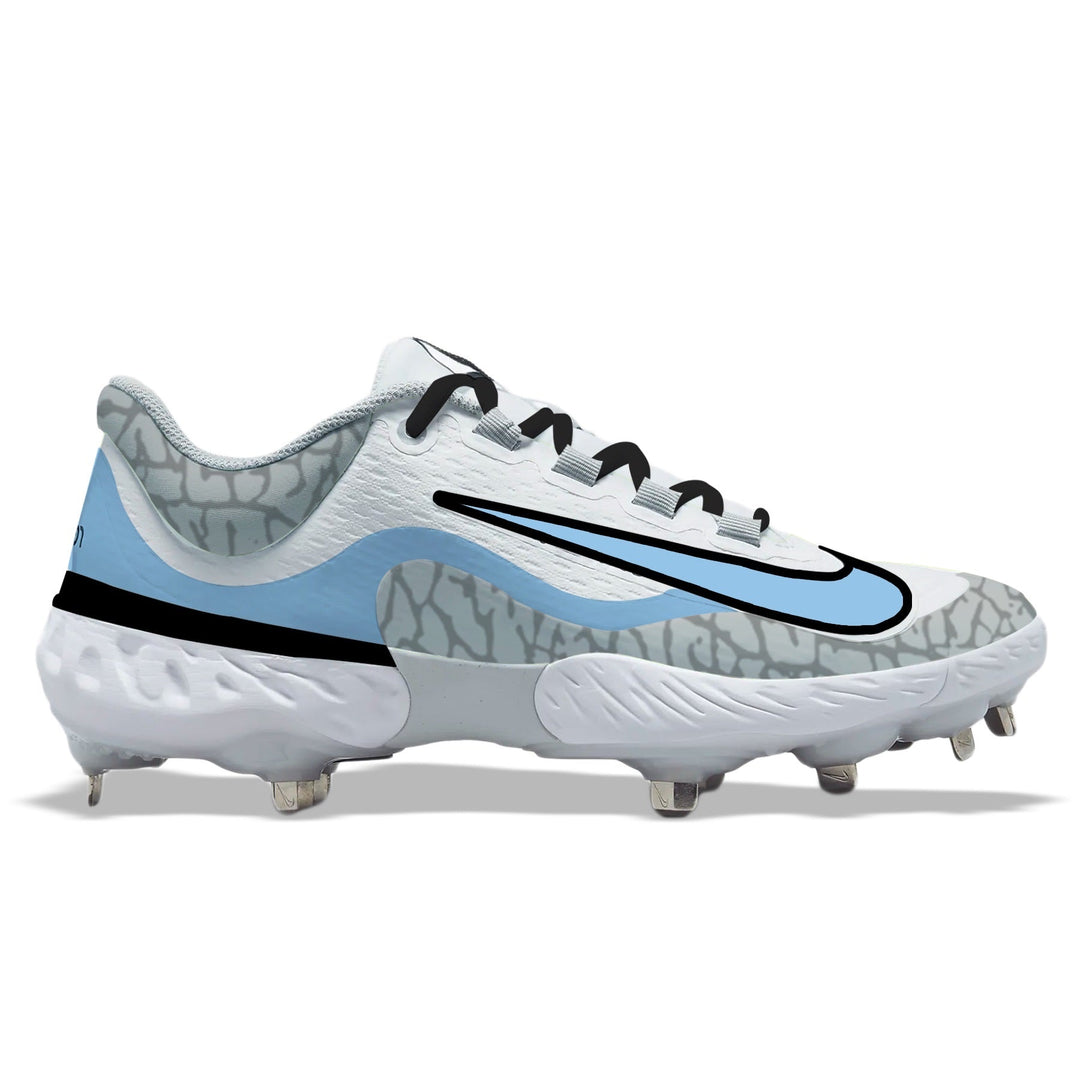 ’Carolina Concrete’ Nike Alpha Huarache Elite 4 Low Cleats - Cleats