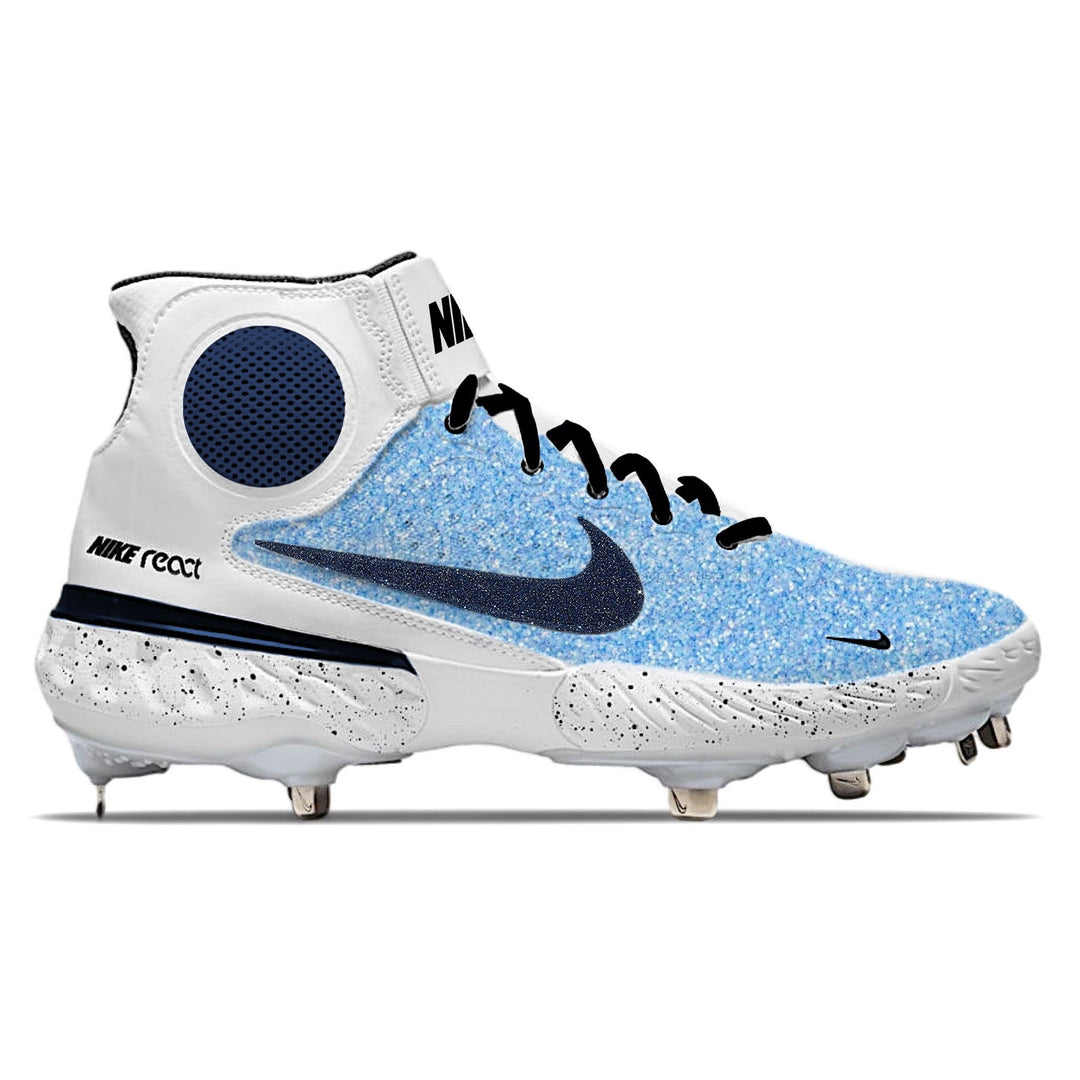 ’Carolina Glitter’ Nike Alpha Huarache Elite 3 Mid Cleats - Cleats