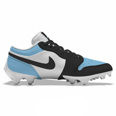 "Carolina Toe” Jordan 1 Vapor Edge Low Cleats