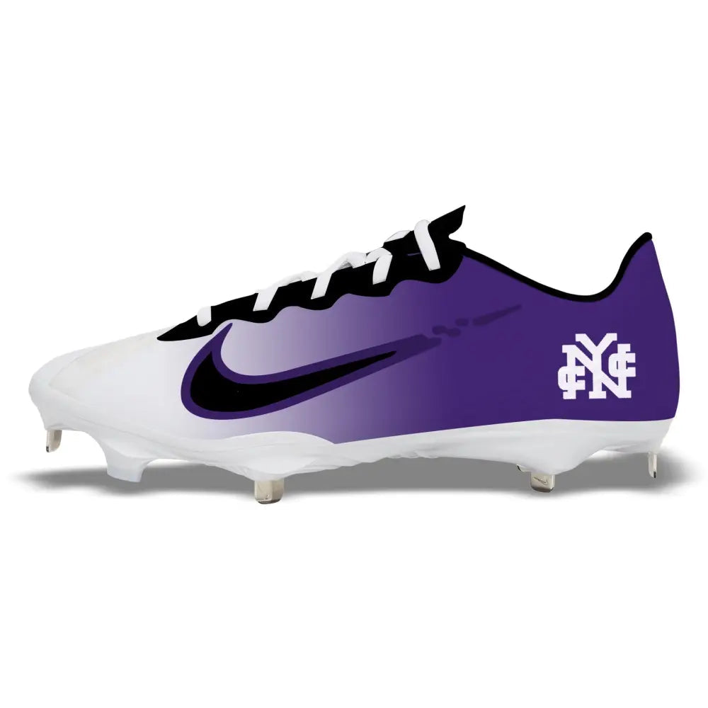 Purple and white Nike React Vapor Ultrafly Elite 4 Baseball Cleats for optimal performance
