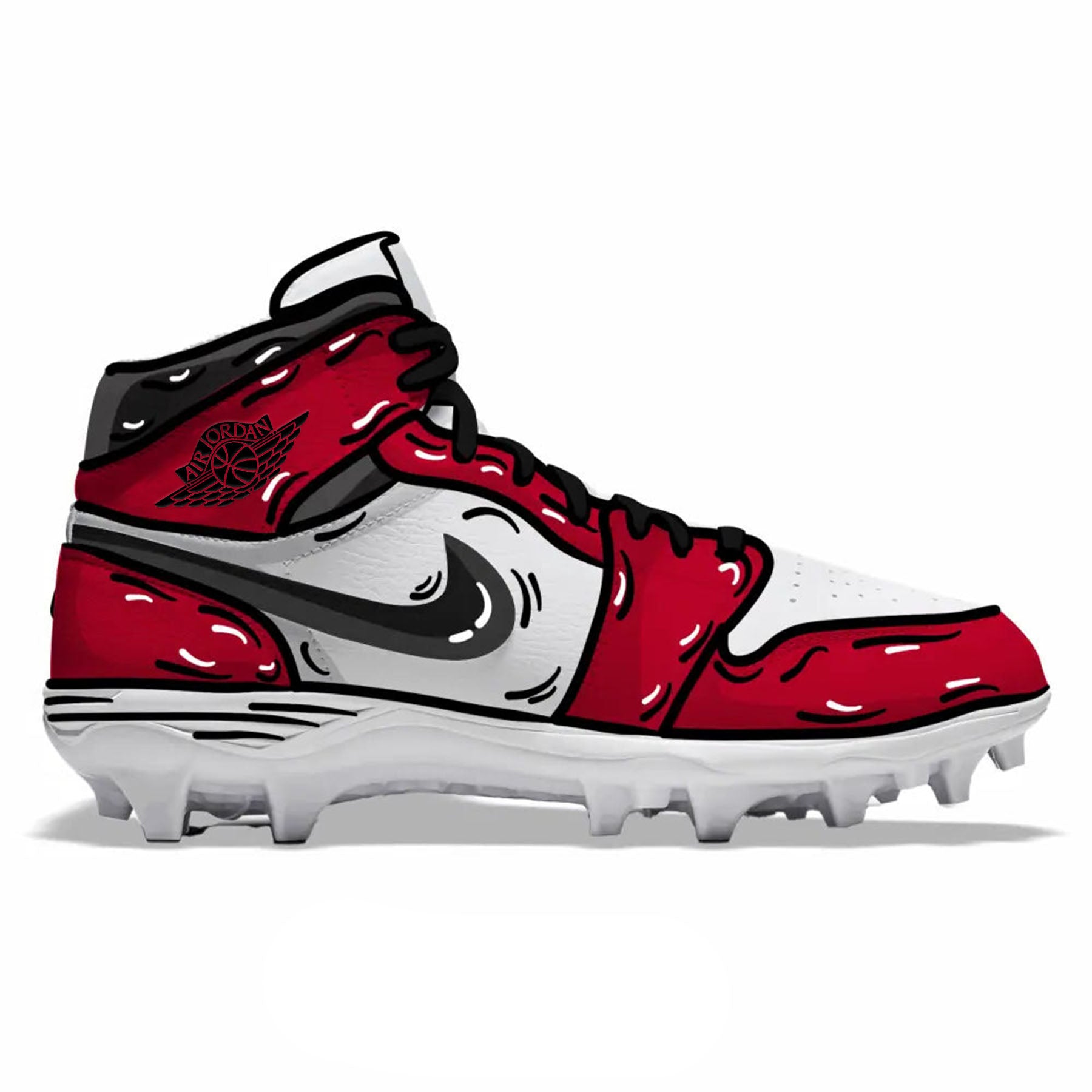 シューズ Kartoon Chicago Cartoon Jordan 1 TD | Stadium Custom Kicks