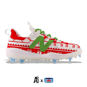 "Christmas Sweater" New Balance FuelCell COMPv3 TPU Baseball Cleats- Size 11 Men's