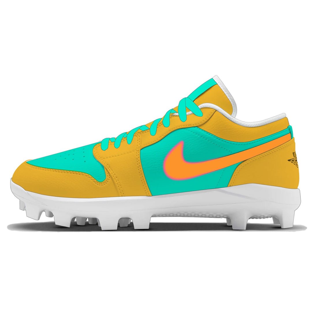 ’Citrus Splash’ Jordan 1 Retro Cleats - Cleats