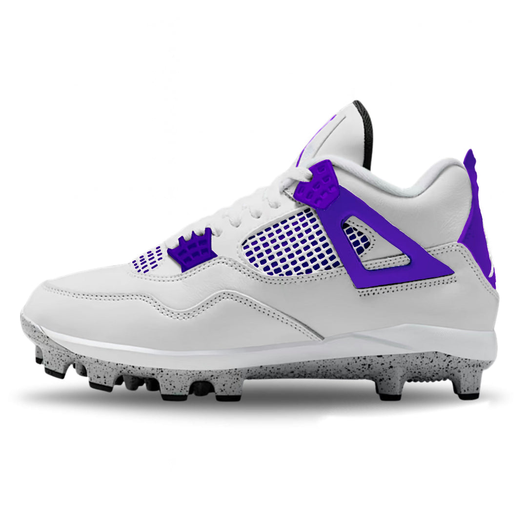 ’Court Purple’ Jordan 4 Retro MCS Cleats - Cleats