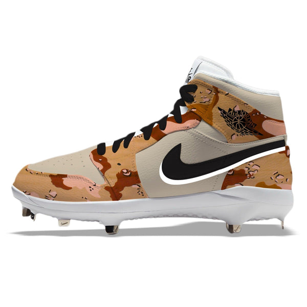’Desert Camo’ Jordan 1 Retro Cleats - Cleats